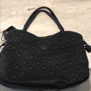 Tory Burch Black quilted Nylon diaper bag